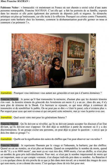 SAVERNE. ARTICLE DES ELEVES